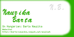 nauzika barta business card